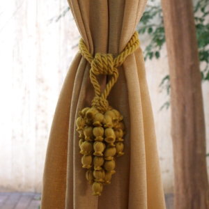 κουρτίνα ημιδιάφανη ώχρα και διαστάσεις 0,85 χ 2,37 ύψος