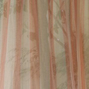 κουρτίνα ριγέ γάζα, κόκκινο, λευκό με αμερικάνικη ραφή και διαστάσεις 1,10 χ 2,80 ύψος