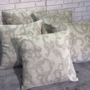 μαξιλαροθήκη με κλασσικό σχέδιο γκρι 45 χ 45