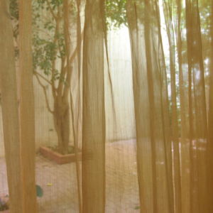 κουρτίνα ημιδιάφανη λαδί - χρυσό 1,45 χ 2,55 ύψος