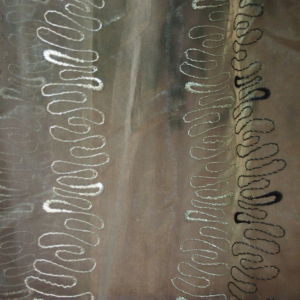 κουρτίνα ραμμένη διάφανη με στρας στην ραφή 1,25 χ 3,05 ύψος