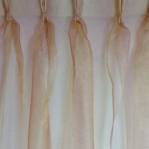 κουρτίνα ραμμένη διάφανη ροζ με διάσταση 1,63 χ 2,75 ύψος