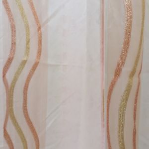 2 πλαϊνά με βολάν σε μπεζ-ροζ-χρυσο και διάσταση 0,80 χ 2,70 ύψος