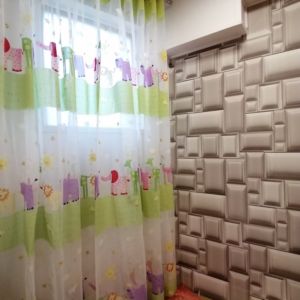 κουρτίνα διάφανη με παιδική παράσταση και διάσταση 3,20 χ 2,28 ύψος