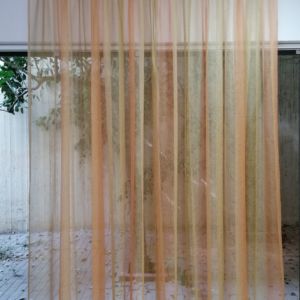 κουρτίνα ραμμένη ντεγκραντέ , πορτοκαλί πράσινο με διαστάσεις 0,80 χ 2,56 ύψος