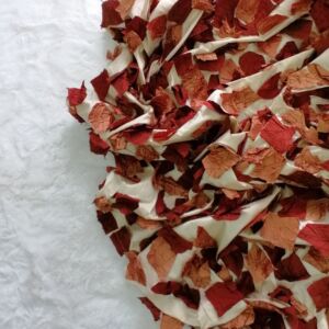 Κουρτίνα από μετάξι με ξέφτια και αμερικάνικη ραφή σε διαστάσεις 1,10 χ 2,80 ύψος