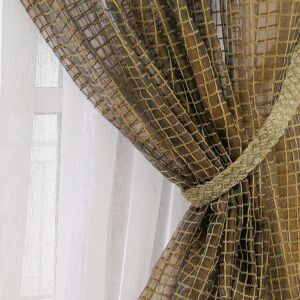δέστρα κουρτίνας , σχέδιο πλεξούδα χρυσή.