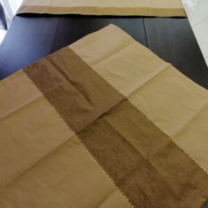 σετ 2 καρέ και 1 τραβέρσα καφέ ταφτάς