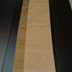 σετ 2 καρέ και 1 τραβέρσα καφέ ταφτάς