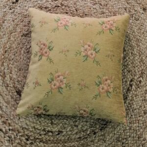 Μαξιλαροθήκη διακόσμησης 45 χ 45 με λουλούδια ροζ