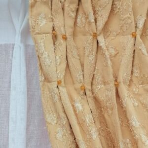 Κουρτίνα ανάγλυφη, πλαϊνό κίτρινο σε διαστάσεις 1,00 χ 2,80 ύψος