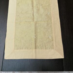 τραβέρσα, ράνερ μεταξωτό με κέντημα κίτρινο σε διαστάσεις 0,45 χ 1,20