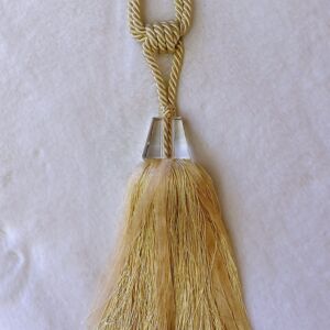 δέστρα κουρτίνας κίτρινη με κορδόνι 50 εκ.