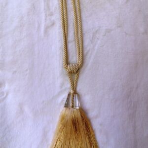 δέστρα κουρτίνας κίτρινη με κορδόνι 50 εκ.