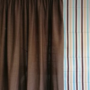 καφέ ριντό ματ με διαστάσεις 0,80 χ 2,42 ύψος και απλή ραφή