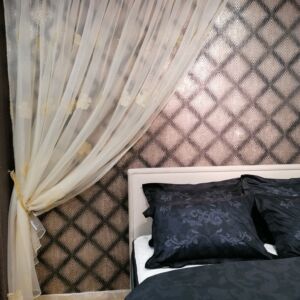 κουρτίνα διάφανη με πλατανόφυλλα 2,00 χ 2,56 ύψος