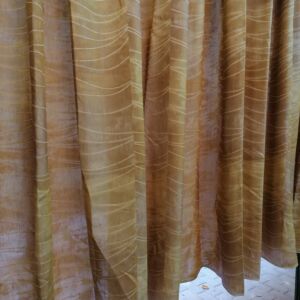 κουρτίνα ραμμένη από ταφτά καφέσε διαστάσεις 1,90 χ 2,00 ύψος