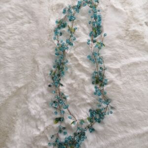 Δέστρα κουρτίνας με σχέδιο κλαδί σε χρώμα γαλάζιο και διάσταση 44 εκατ.. με δυνατότητα αυξομείωσης.