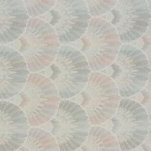 Ύφασμα επιπλωσης με σχέδιο βεντάλια σε απόχρωση μπεζ -σομον και φάρδος τοπιού 1.40