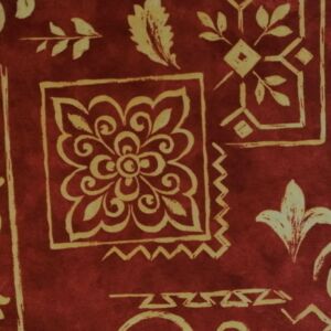 φασμα επιπλωσης αντοχης σε βαθυ κόκκινο χρώμα με γεωμετρικό εθνικ σχέδιο και φάρδος τοπιού 1,40 μέτρα.