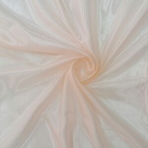 Βουάλ ανάγλυφο ύφασμα σε σομόν απόχρωση και φάρδος τοπιού 2,80 μέτρα.