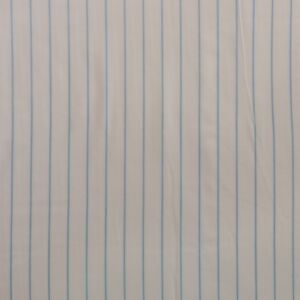 Υφασμα από σαντουκ γάζα σε απόχρωση λευκή με ρίγα μπλε και φάρδος τοπιού 2.80 μέτρα.