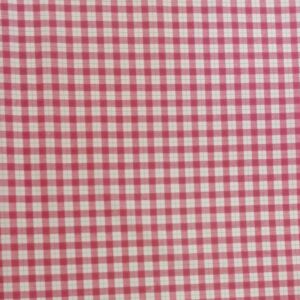 Βαμβακερό ροζ ύφασμα με καρώ σχέδιο και με φάρδος τοπιού 2.80 μέτρα.