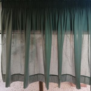 Κουρτίνα χακί, κοντή, ημιδιάφανη γάζα 1,70 χ 1,50 ύψος
