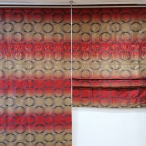 Ρόμαν χειροποίητο γεωμετρικό σχέδιο μπορντώ καφε 1,33 Χ 2,60 ύψος